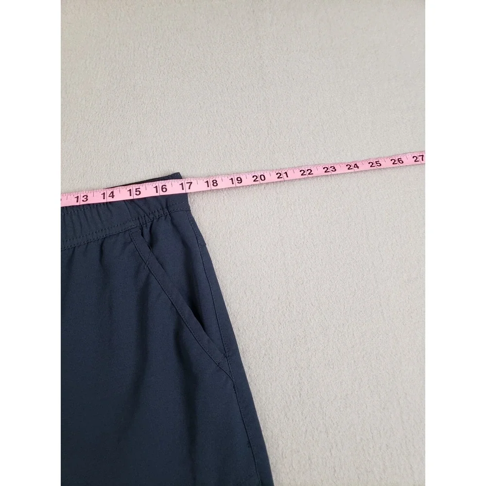 Gerry Men Athletic Short L Navy Blue Drawstring Elastic Waist Pockets Activewear